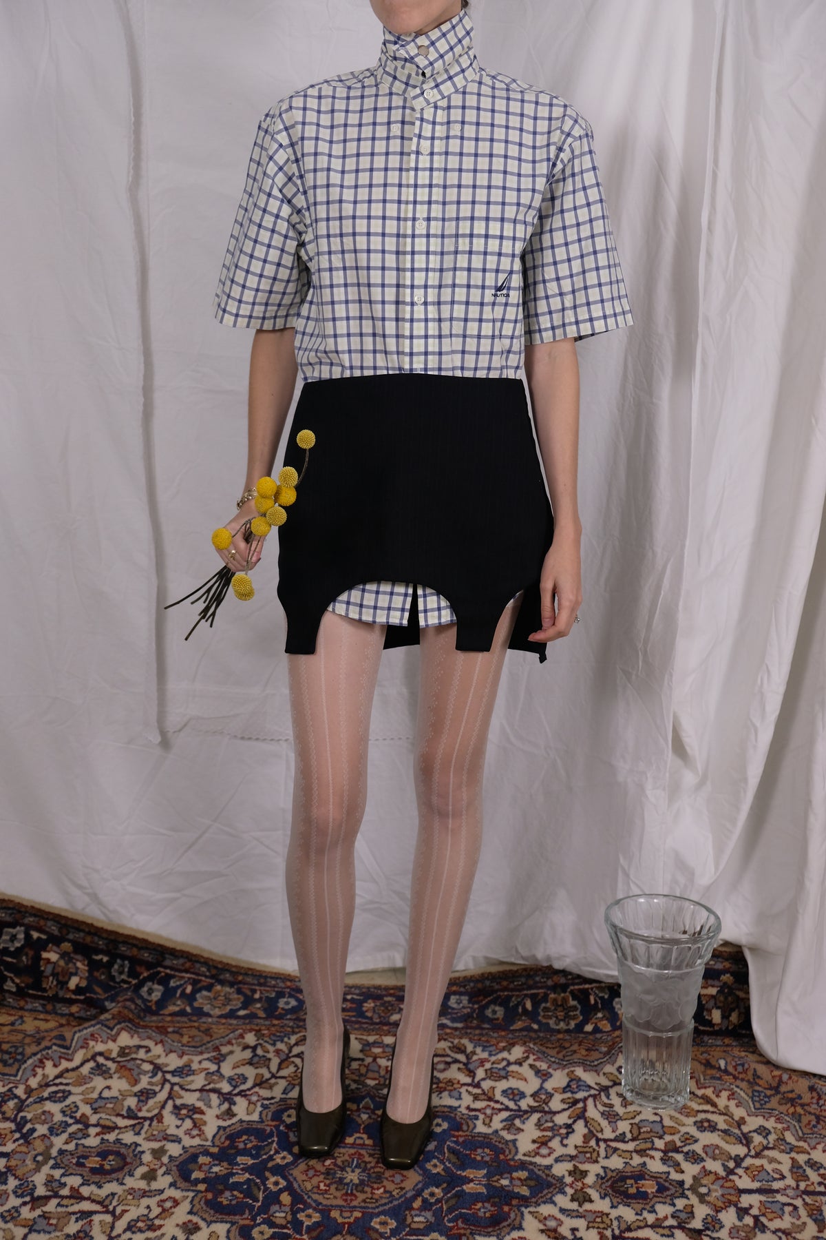 Collar Short Sleeve Top