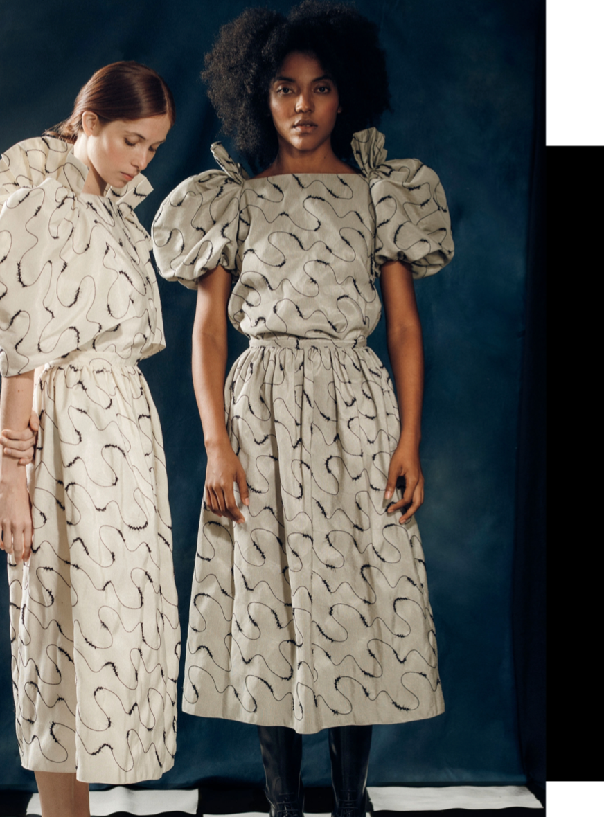 Blouse and Bottom Skirt in Silver