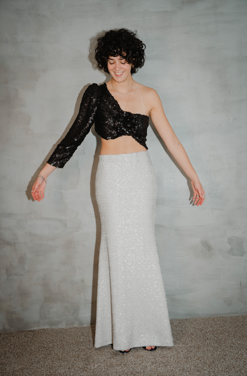 A Rose Sequin Gown