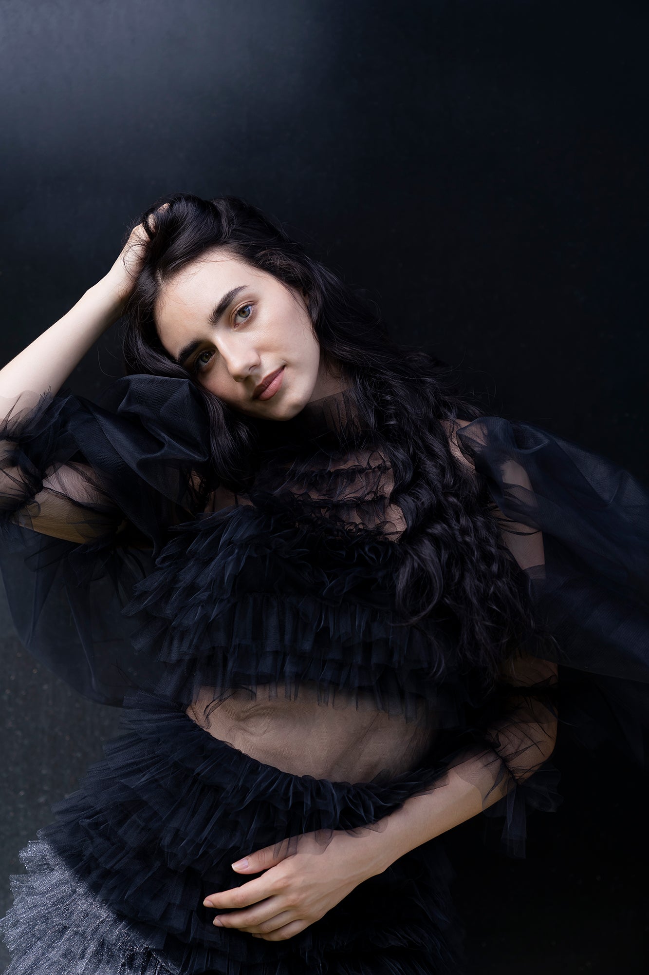 Black Tulle Gown