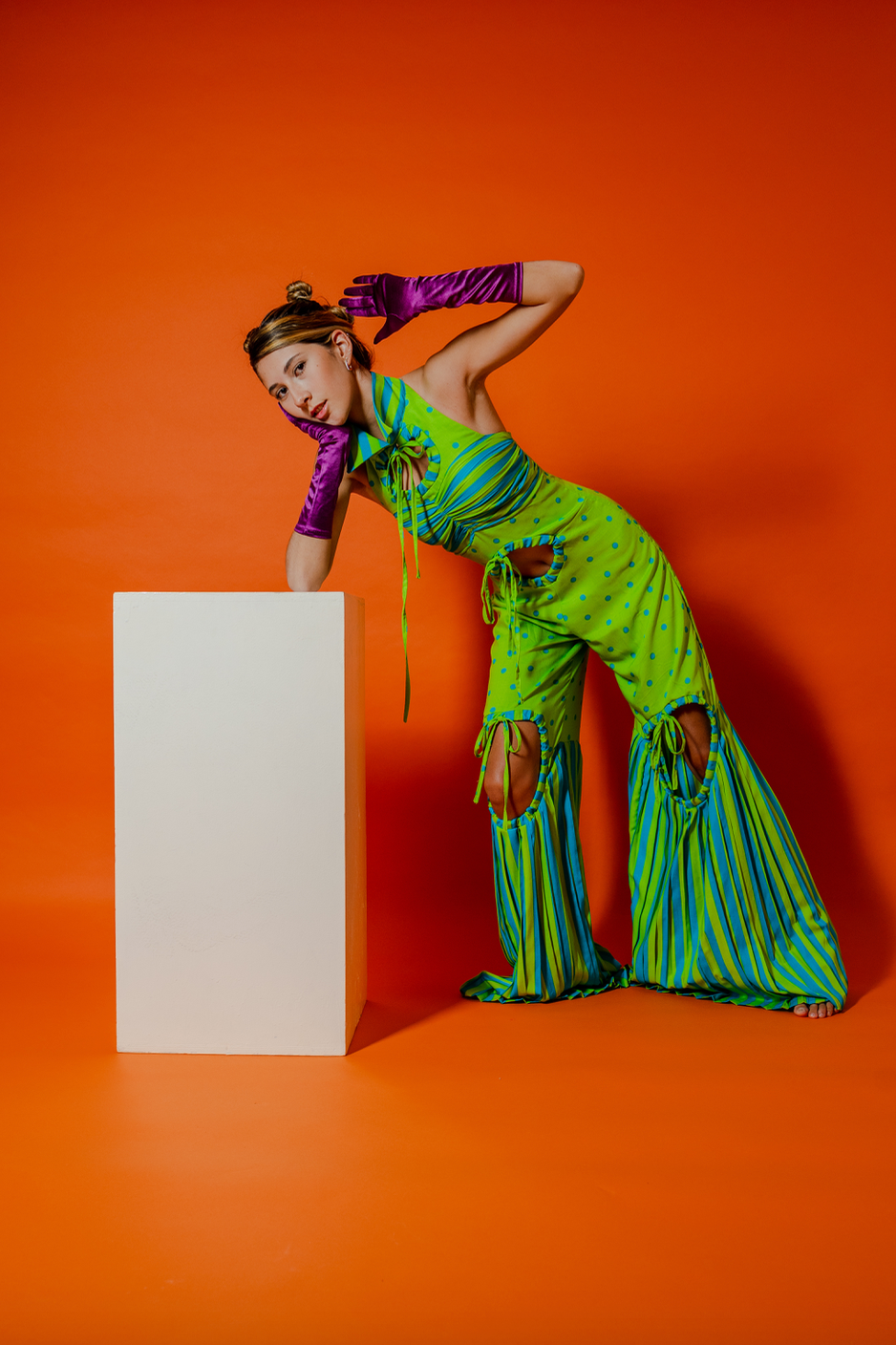 Green and Turquoise Overall