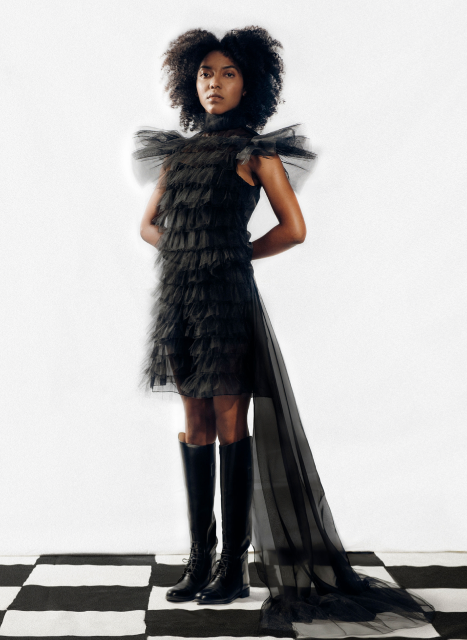 Black Tulle Jumper