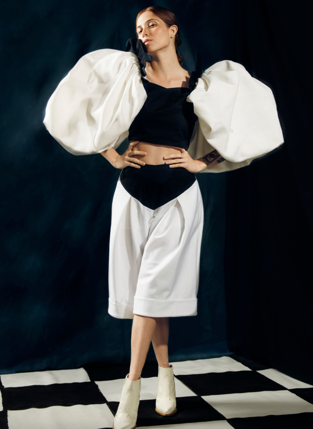 Black and White Puffy Set