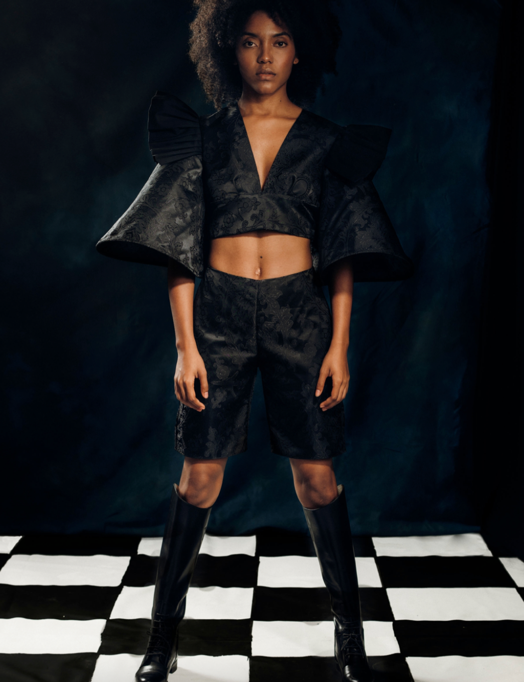 Black Bike Short and Top